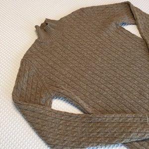 Ralph Lauren Cable Knit Wool Cashmere Turtleneck